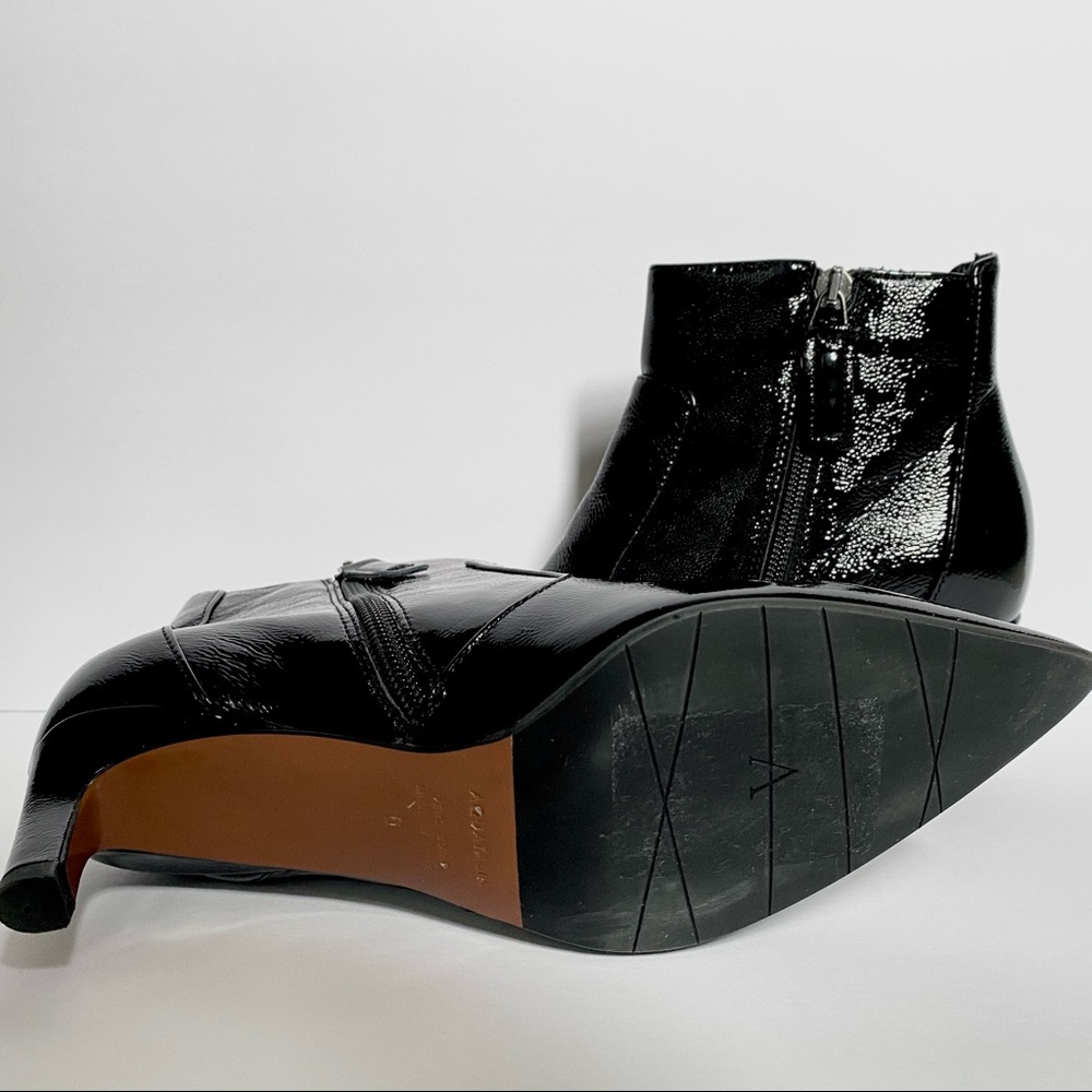 AQUATALIA Marilisa Water Resistant Patent Leather Bootie Size 6 Brand New - Picture 3 of 7